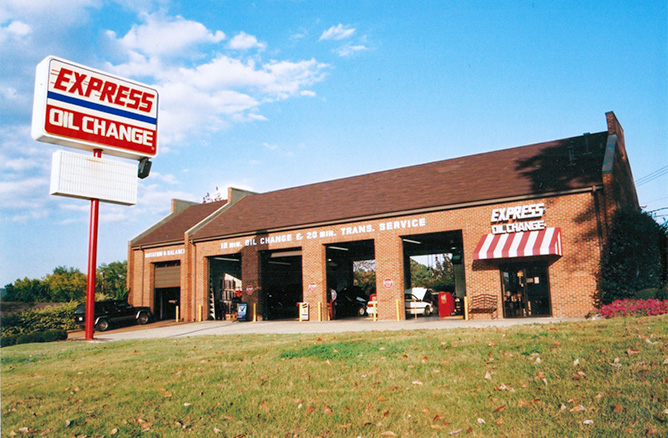 snapshot of express oil change store during 1980s